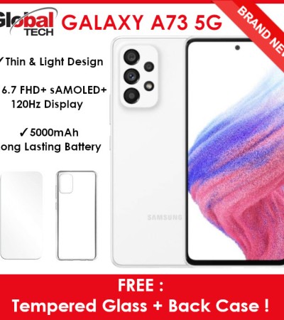 三星Galaxy A73 5G 128GB或256GB（免费：钢化玻璃+后盖）