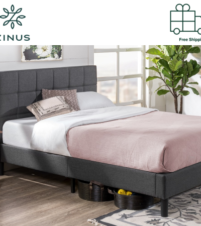 Zinus® Lottie Upholstered Platform Bed Frame - Single , Super Single , Queen , King size