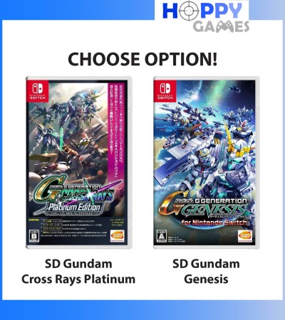 *CASHBACK + FREE SHIPPING* [CHOOSE OPTION] SD Gundam G Generation Cross Rays Platinum Genesis Nintendo Switch [ASIA COVER - ENGLISH GAMEPLAY]